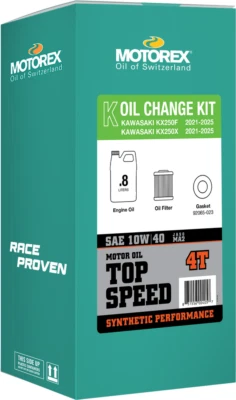 Oil Change Kit Motorex fits Kawasaki KX250F 2021-2025 Filter Motor SAE 10w-40