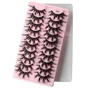 Lashie - Set of 10 Pairs: Doll Eye Volume False Eyelashes Y507 - One Size