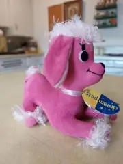 Dakin Pink French Petite Poodle Hard Plush MCM Reissue Dream Pets 5” Retro