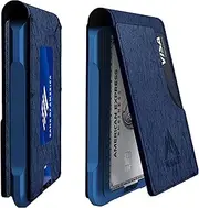 [MURADIN] Mens Wallet Tactical Bifold Wallets for Men Metal RFID Blocking Aluminum Money Cards Holder Gifts for Men, Blue, Minimalist Wallet for Man