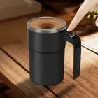 380ML Self Stirring Mug Auto Magnetic Coffee Mug Automatic Mixing Cup (Black) AU