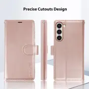 Tough On Samsung Galaxy S23 Plus Flip Wallet Leather Case Rose Gold