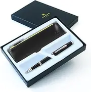 AT Cross Bailey Blue Rollerball Pen in Luxury Gift Box with Black Zipped Case
