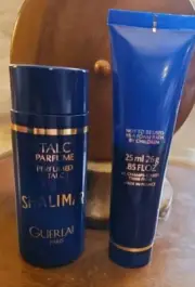 Guerlain Shalimar Perfumed Talc, 30g, I Oz. Plus ½ Full Silky Shower Gel