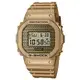 【CASIO 卡西歐】G-SHOCK 經典方形 嘻哈街頭 替換錶帶禮盒組 金X黑 DWE-5600HG-1_43.8mm