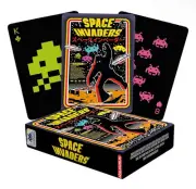 Space Invaders Playing Cards Move For Collecting Or Playing