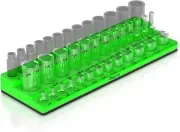 Effortless Organization with 3-Row Magnetic Socket Holder - 39 Sockets Max