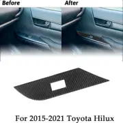 Coilpot Window Lift Panel Carbon Fiber Trim Black For 2015-2021 Toyota Hilux (for: Toyota)