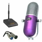 Heil Sound PR 77D Dynamic Microphone (Purple) w/ Microphone Stand & Cable