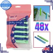 Plastic Dolly Pegs Spring Free Clothespins Laundry Washing Clamp Clip Pins 48x