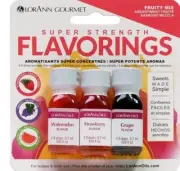 LorAnn Gourmet Super Strength Flavorings Fruity Mix 3 Pack New Unopened