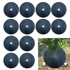 12pcs Mulch Disc Plant Tree Ring Protector Weed Grass Barrier Mat