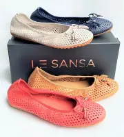 Le Sansa Buxom By CC Resorts Comfort Soft Leather Ballet Flat Shoe Buxom Slip On