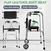 Drive Mobility Aid Lightweight Adjustable Folding Walking Frame 2 Wheels Walker