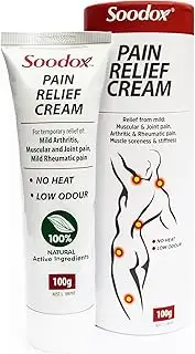 Soodox Original Pain Relief Cream, Made in Australia with 100% Natural Active Ingredients, for relief from mild: Arthritis, Muscle Soreness and Stiffness, Muscular Pain and Joint Pain