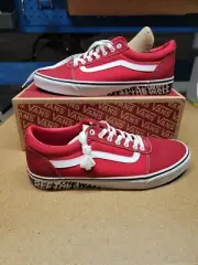VANS OLD SKOOL (OTW SIDEWALL) Sneakers Black/Racing Red New 13 VN0A36EM0V6
