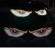 Huge Bright Devil Eyes Led Light for Car, 10 Bright Flexible Digital Scrolling Led Display, Usb Devil Eyes Light for Windshield, Led Soft Screen for Car Window Truck Windshield Business Hotel School
