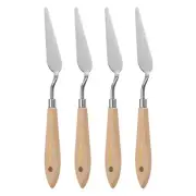 4pcs 13# Painting Palette Knife Pointy Stainless Steel Art Spatula Scraper Tool