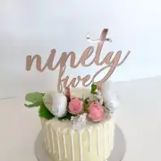 Acrylic Rose Gold 'ninety five' Cake Topper Birthday Cake Decorations Supplies