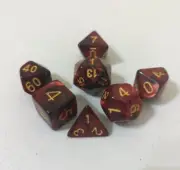 7 Red Black Dice Set Polyhedral Dark DND RPG Board Table Games Fantasy D&D