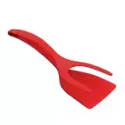 2 In 1 High Qualtiy Pliers Handle & Flip Spatula Tongs Clamp Pancake Fried Egg X