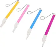 Hohopeti 4pcs Slide Whistles Plastic Slide Instrument for Fun Learning Smooth Edges Design for Parties Educational Activities