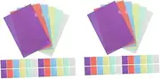 TEHAUX 2sets Plastic Envelope Folders Document Sleeves Paper Covers Plastic Plastic File Folders Office Use 36pcs*2