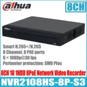 Dahua NVR2108HS-8P-S3 8 CH 1 SATA Compact 1U 1HDD 8PoE Network Video Recorder