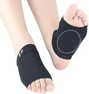 Carhar Compression Arch Support with Pad,Arch Brace for Flat Feet Cushions for Women & Men, Plantar Fasciitis Sleeves Shoe Insert Insole, Helps Foot Black