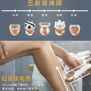 【SAMPO 聲寶】水洗式電動磨腳皮機/無痛除毛刀/洗臉機/美體除毛機(EB-Z1706WL)