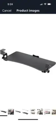 Keyboard Tray Under Desk, Pull Out Keyboard Tray with C Clamp Mount