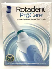 Rotadent Contour Procare Electronic Toothbrush Rota Dent Cordless 2 Brush Heads