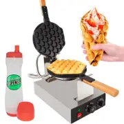 Egg Bubble Waffle Maker Electric Non stick Hong Kong Egg Waffler Iron Commercial