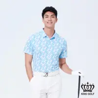 在飛比找momo購物網優惠-【KING GOLF】網路獨賣款-男款同心圓圓形印花POLO