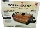Copper Chef Electric Skillet 12" x 12" Simmer Saute Steam & Fry Countertop NIB