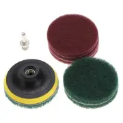 US Tile Scrubber Metal Polishing Cleaning Pads Brushes Drill Attachment Cleane H