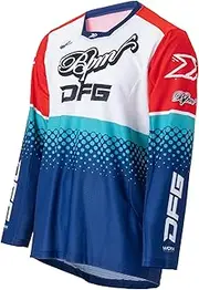 ダートフリーク(Dirtfreak) Dartfreak D3145 BPM Jersey BPM New Age, Red/Navy, S, MX Race, ED Race, Attack Position, 4-Way Stretch Fabric