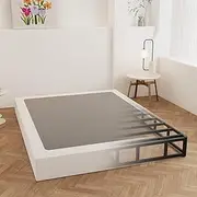 Maenizi 9 Inch Box Spring for Queen Bed, Heavy Duty Metal Box Spring Bed Base with Fabric Cover, Mattress Foundation, Easy Assembly, Noise Free, Black