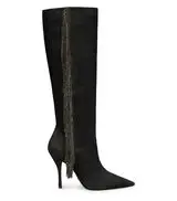 CRYSTAL FRINGE BOOT in BLACK for Women