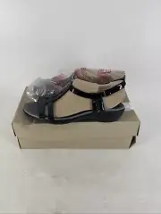 Clarks Women's Sonar Aster Sandals Black Size 8.5 M New With Box