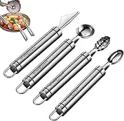 Multipurpose Melons Baller | Stainless Steel Ice Cream Scooper and Baller | Kitchen Fruit Salad Gadgets, Multifunctional Fruit Ball Maker Tool for Watermelon, Cantaloupe