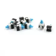 10 Pcs 8mm x 8mm Self Lock Push Button Tactile Tact Switch 6 Pin