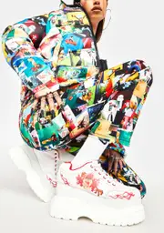 [Dolls Kill x Looney Tunes] Major Cat-Taz-Trophe Platform Sneakers