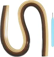 uxcell Paper Quilling Kit, 21.3 Inch 5mm Paper Quilling Strips with Blue Pen for Beginners DIY Hand Crafts Teaching Tools Flower Decoration(Brown, Pack of 120)