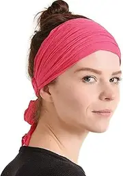 CHARM Womens Headband Boho Headwrap - Turban Head Wrap Festival Retro Hair Accessory Pirate Hairband Pink