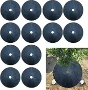 12PCS Weed Barrier Mat, Tree Protection Weed Block Mulch Weed Barrier Weed Mats, Tree Ring Mats Tree Disc Plant Cover for Weed Control Indoor or Outdoor(#1)