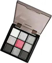 Dark Grey Shimmer Eyeshadow, Silver Gray Palette, Blendable 9-Color High-Pigment Set, Long-Lasting Eye Makeup For Midnight Masquerade And Looks