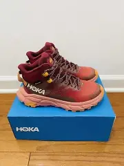 Size 10.5 B, Hoka One Womens Trail Code GTX Hiking Boots Hot Sauce, Brand New