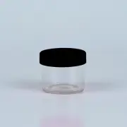 6ml Jar - Glass Jar W/ Silicone Lid - Bulk 1000 Pack - Black