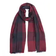 ANYYOU Scarf Black and Red Plaid Unisex Cashmere Autumn Winter long Pashmina Shawl Muffler